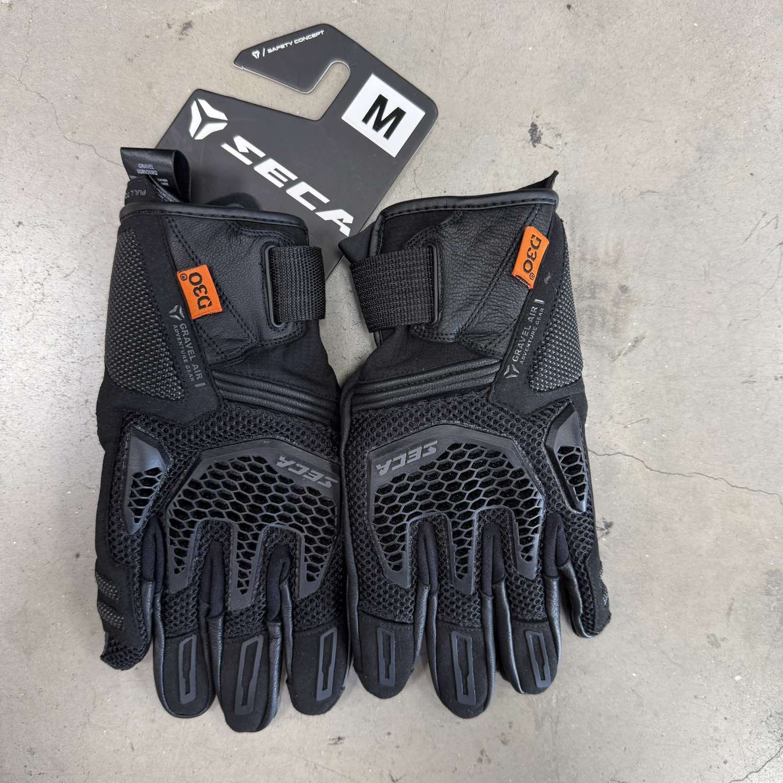 Текстилни ръкавици SECA GRAVEL BLACK  ВЪРНАТА БРОЙКА