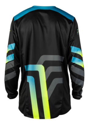 Мотокрос блуза FLY RACING Kinetic Volt Jersey - Black/Grey/Teal/Yellow — снимка 2
