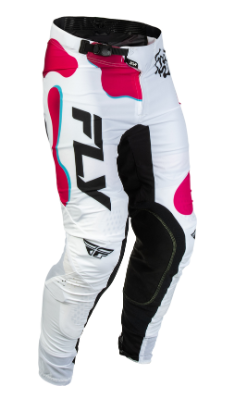 Мотокрос брич FLY RACING Lite Vibe Pants - White/Pink/Blue — снимка 2