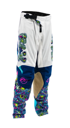 Детски мотокрос брич FLY RACING Kinetic Mesh Youth White / Blue / Multi — снимка 2