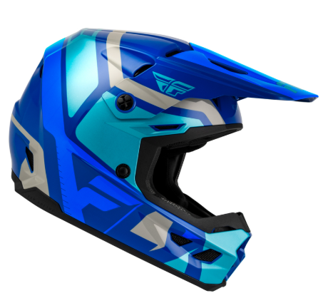 Детска мотокрос каска FLY RACING Kinetic Scrap Blue/Light Blue/Grey — снимка 3