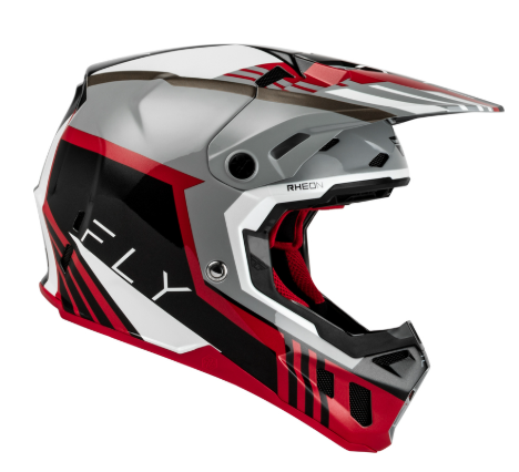 Мотокрос каска FLY RACING Formula CC Strike- Grey/Red/Black/White — снимка 4