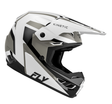Мотокрос каска FLY RACING Kinetic Sync - White/Black/Grey — снимка 4