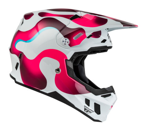 Мотокрос каска FLY RACING Formula CC Vibe - White/Pink/Blue — снимка 4