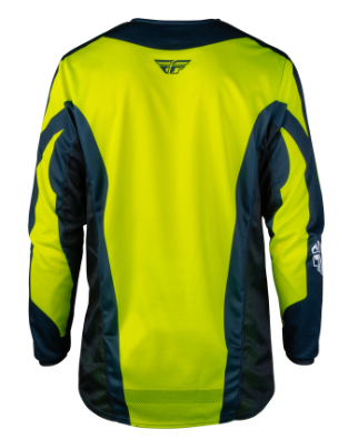 Мотокрос блуза FLY RACING Kinetic Fade - Hi-Vis/Navy/White — снимка 2