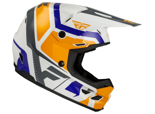 Детска мотокрос каска FLY RACING Kinetic Scrap White/Orange/Blue/Grey — снимка 3