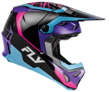 Детска мотокрос каска FLY RACING Formula Charge- Black/Purple/Pink/Blue — снимка 3