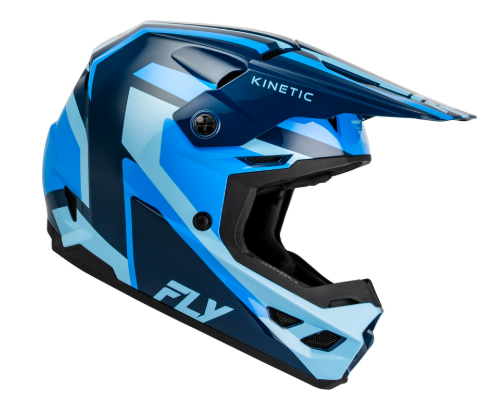 Мотокрос каска FLY RACING Kinetic Sync - Navy/Blue/Light Blue — снимка 3