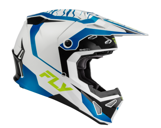 Мотокрос каска FLY RACING Formula CP Charge -White/Blue/Black — снимка 3