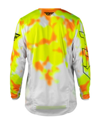 Мотокрос блуза FLY RACING Kinetic Blur- White/Hi-Vis/Orange — снимка 2
