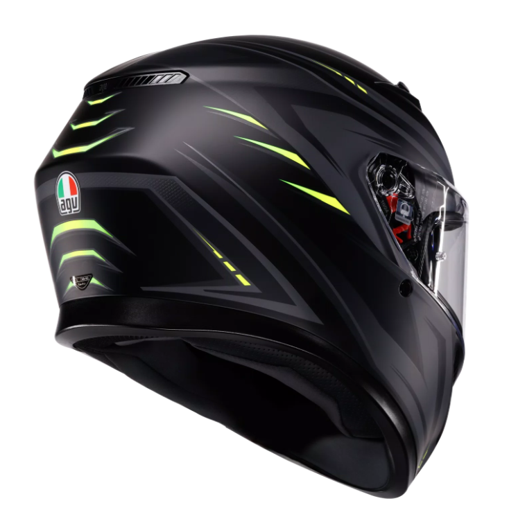 Каска AGV K3 SYTH MATT BLACK/YELLOW FLUO — снимка 2