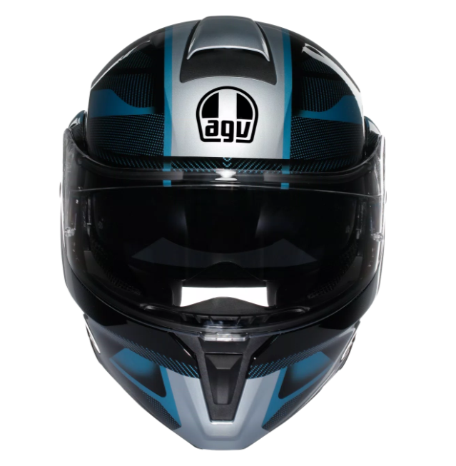 Модуларна каска AGV STREETMODULAR LEDRO MATT BLACK/POWDER BLUE — снимка 6