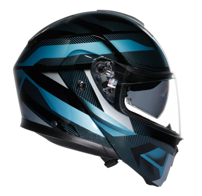 Модуларна каска AGV STREETMODULAR LEDRO MATT BLACK/POWDER BLUE — снимка 5