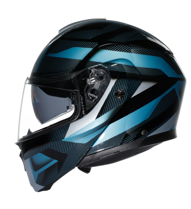 Модуларна каска AGV STREETMODULAR LEDRO MATT BLACK/POWDER BLUE — снимка 4
