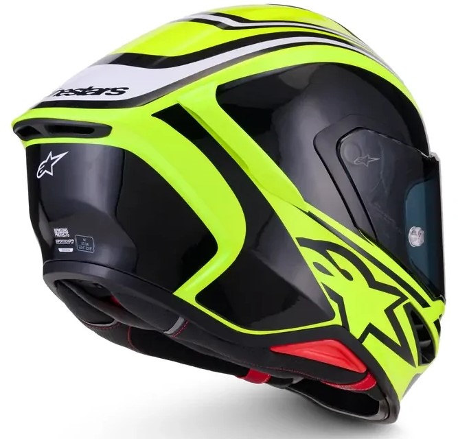 Каска ALPINESTARS S-R7 ZEAL YW FLUO/BK/WH — снимка 4
