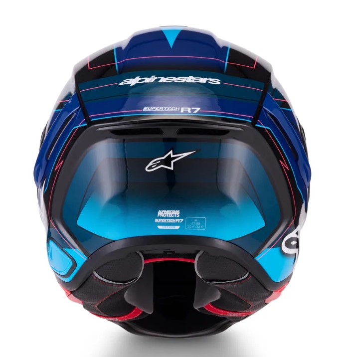 Каска ALPINESTARS S-R7 KINETIS BK/BL/PK FLUO — снимка 5