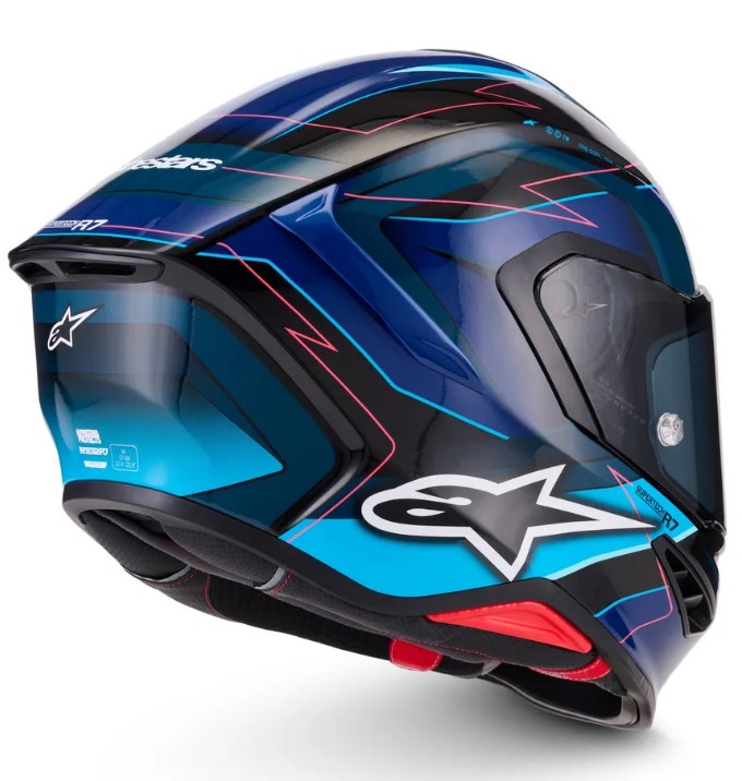 Каска ALPINESTARS S-R7 KINETIS BK/BL/PK FLUO — снимка 4