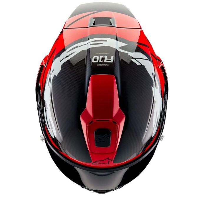 Каска ALPINESTARS Supertech R10 Team Black/Carb/Fluo Red/White — снимка 2