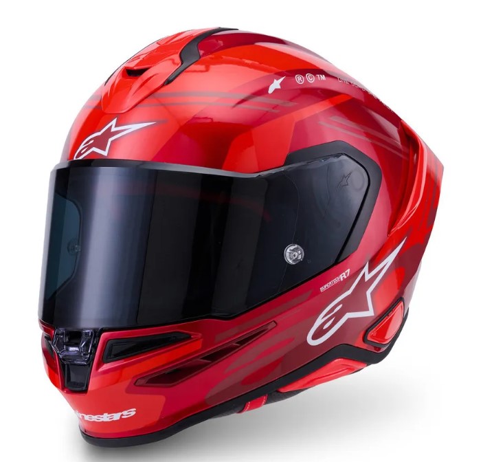 Каска ALPINESTARS S-R7 A-Core RED/WHITE GLOSSY