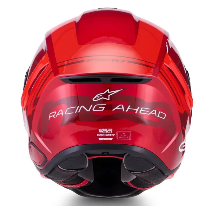 Каска ALPINESTARS S-R7 A-Core RED/WHITE GLOSSY — снимка 5