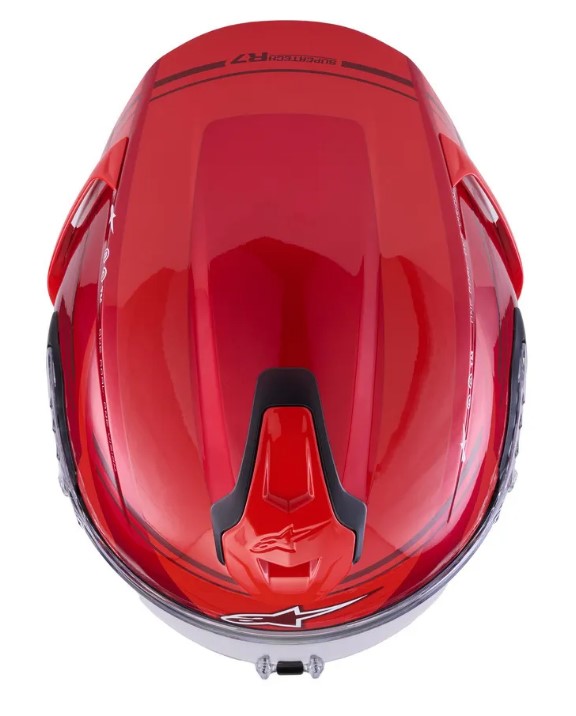 Каска ALPINESTARS S-R7 A-Core RED/WHITE GLOSSY — снимка 2