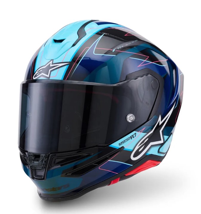 Каска ALPINESTARS S-R7 KINETIS BK/BL/PK FLUO