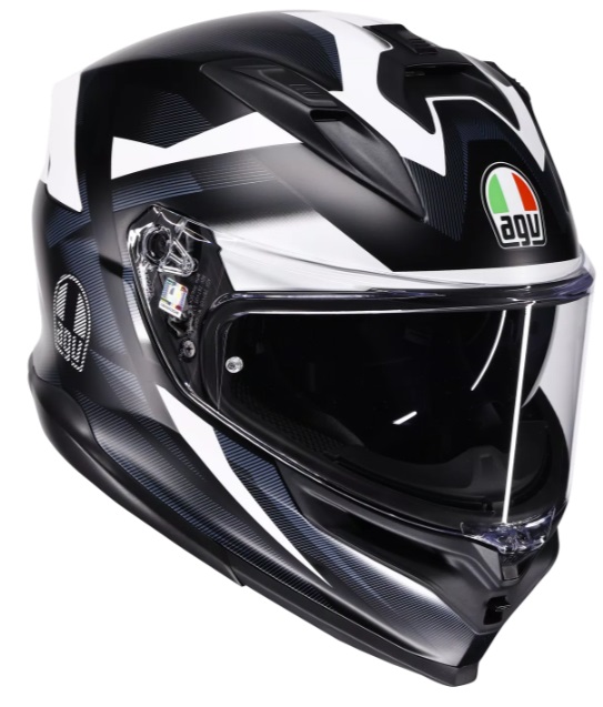 Каска AGV K7 MPLK GLIMPSE MATT BLACK/WHITE 