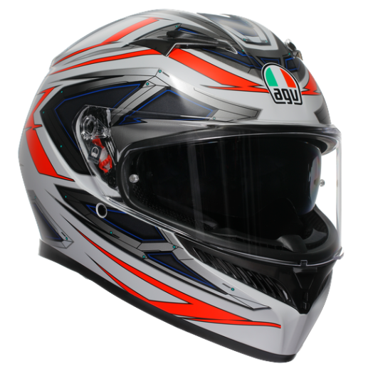 Каска AGV K3 SPACE MATT WHITE/RED FLUO