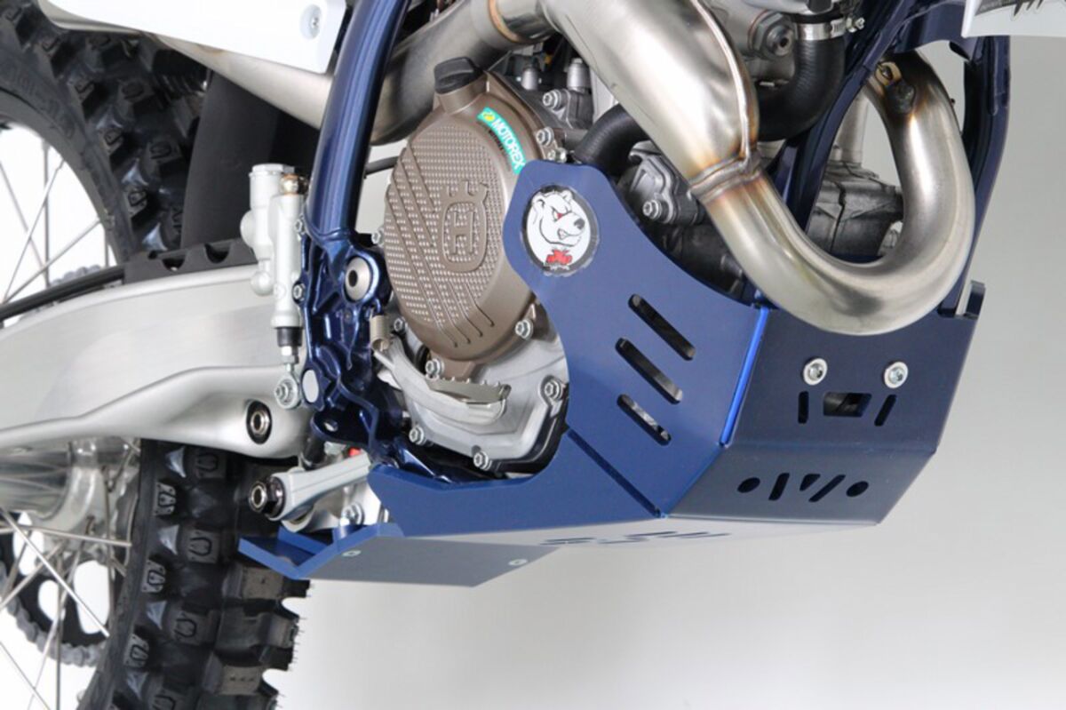 Протектор двигател AXP RACING XTR 8MM HUS 250-350 FC-FX Blue AX1663 — снимка 5
