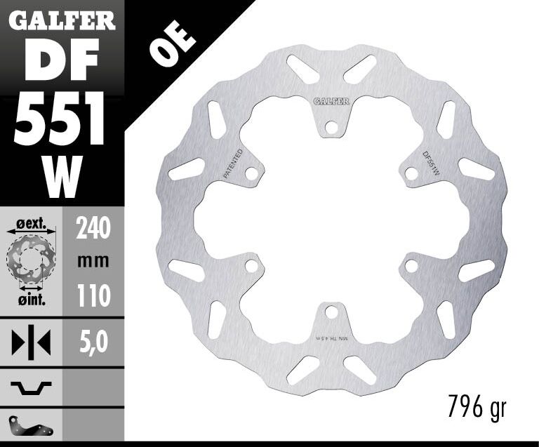 Спирачен диск fixed wave GALFER DF551W — снимка 2