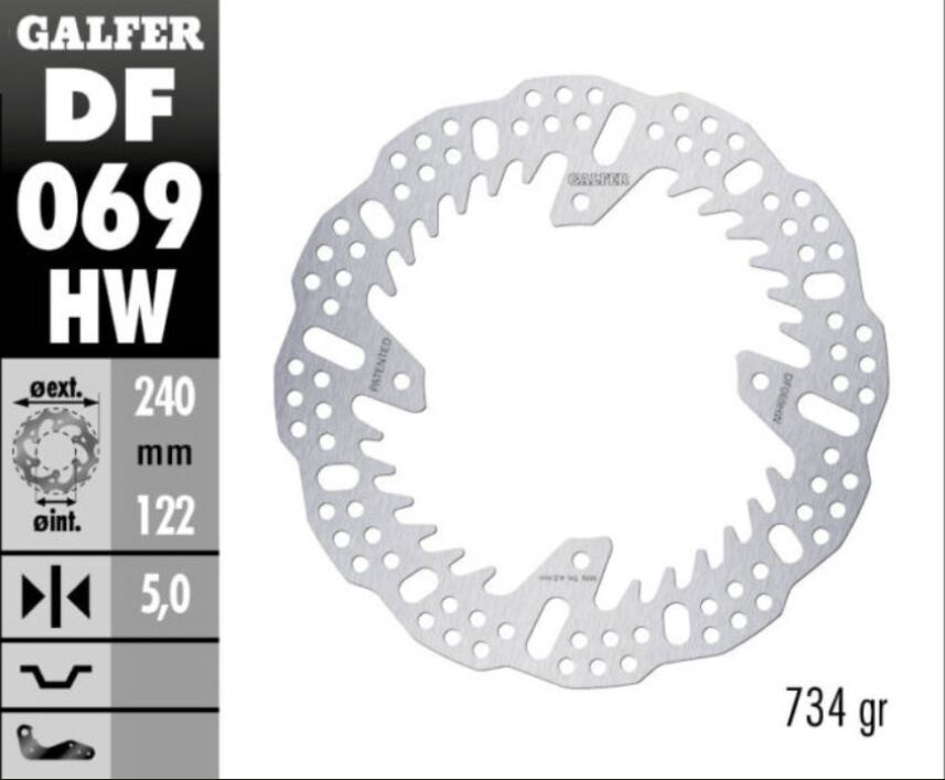 Спирачен диск FIXED SHARK заден GALFER DF069HW — снимка 2