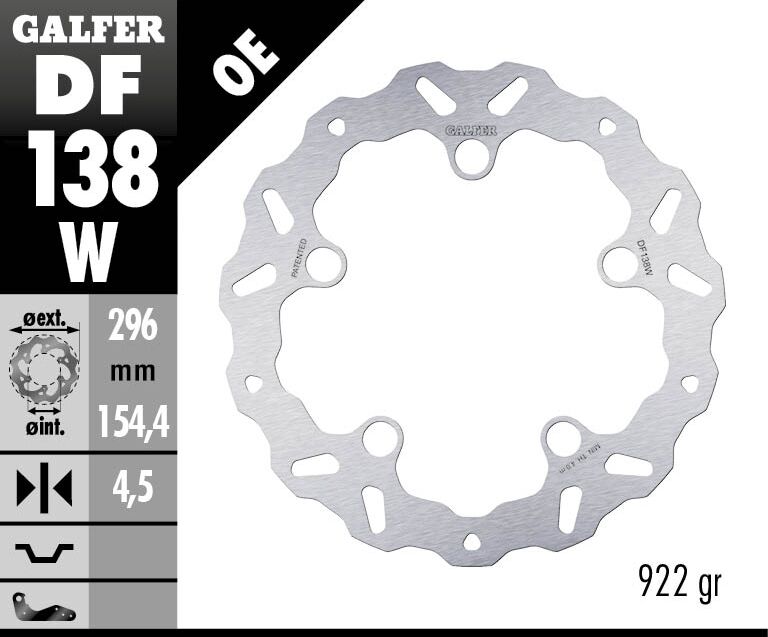 Спирачен диск fixed wave GALFER DF138W — снимка 2