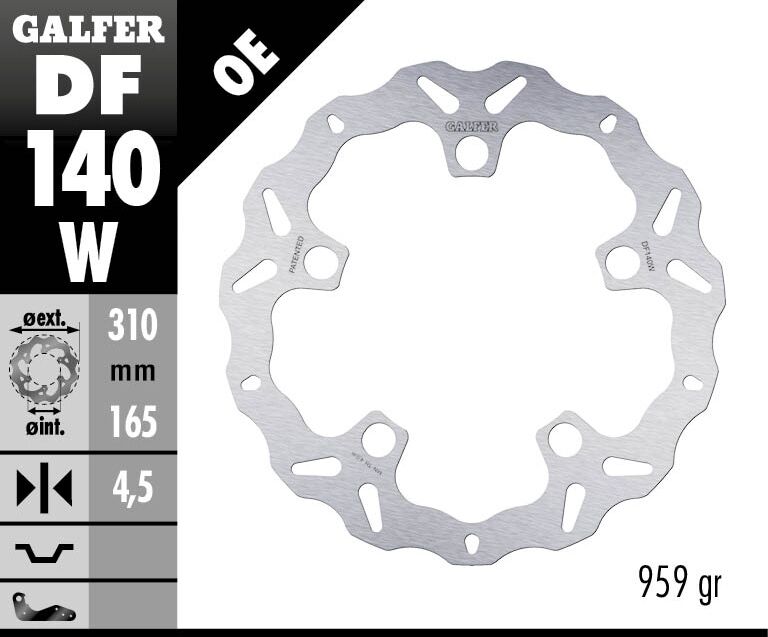 Спирачен диск fixed wave GALFER DF140W — снимка 2