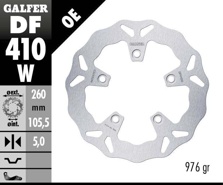 Спирачен диск fixed wave GALFER DF410W — снимка 2