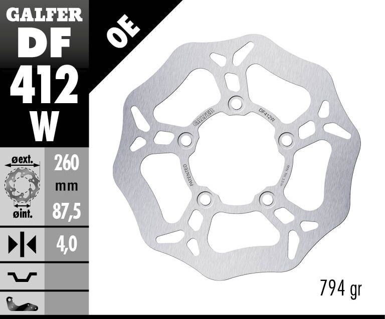 Спирачен диск fixed wave GALFER DF412W — снимка 2