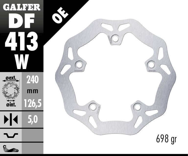 Спирачен диск fixed wave GALFER DF413W — снимка 2