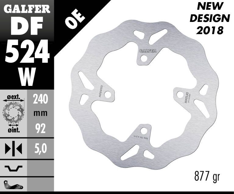Спирачен диск fixed wave GALFER DF524W — снимка 2