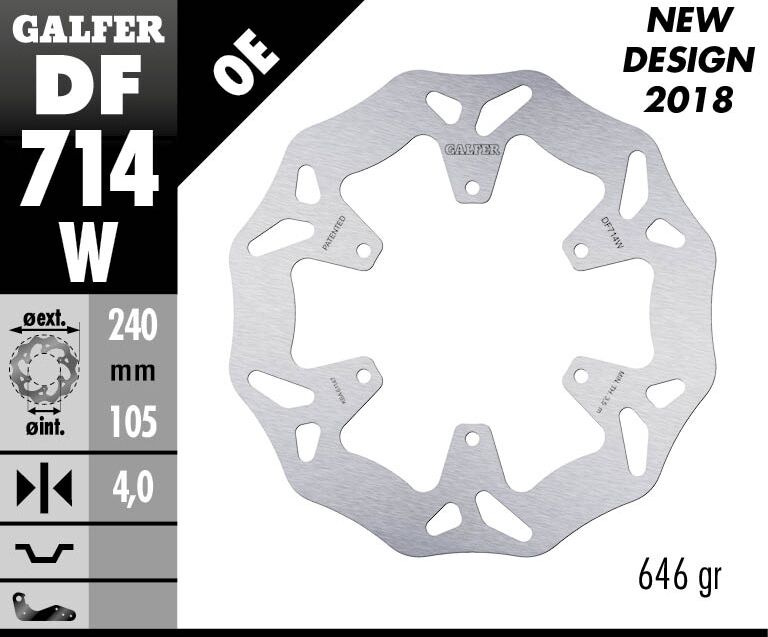 Спирачен диск fixed wave GALFER DF714W — снимка 2