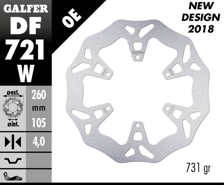 Спирачен диск fixed wave GALFER DF721W — снимка 2