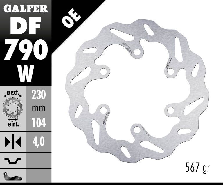 Спирачен диск fixed wave GALFER DF790W — снимка 2