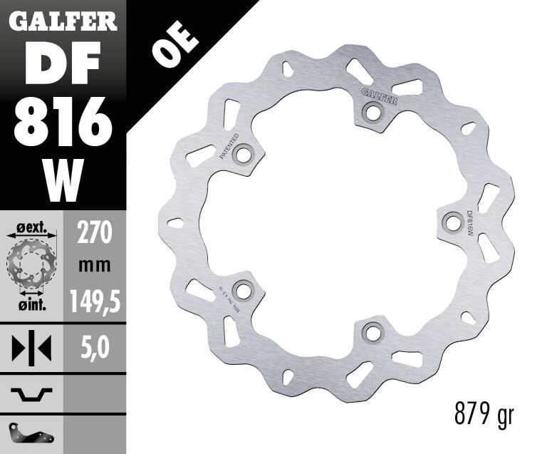 Спирачен диск fixed wave GALFER DF816W — снимка 2