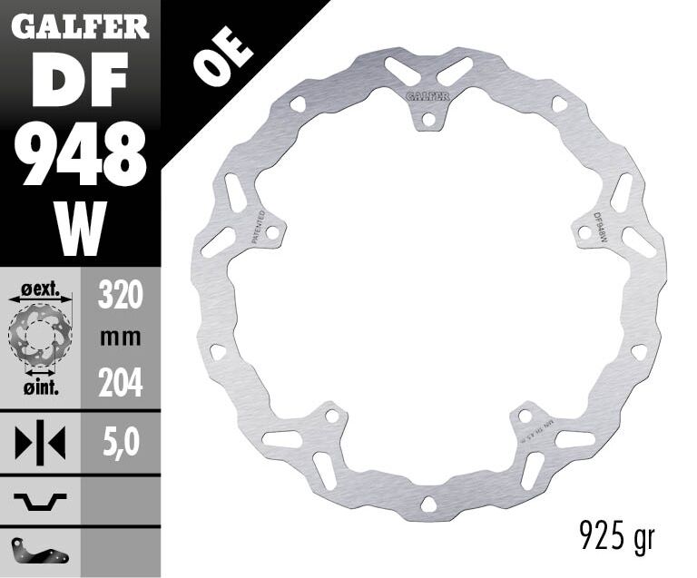 Спирачен диск fixed wave GALFER DF948W — снимка 2