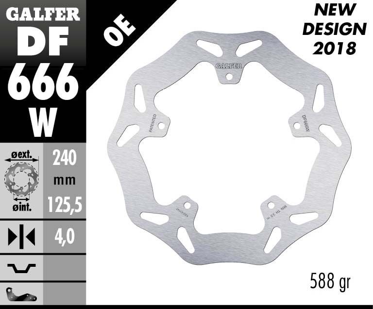 Спирачен диск fixed wave GALFER DF666W — снимка 2