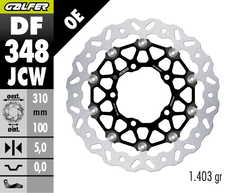 Спирачен диск FLOATECH WAVE GALFER DF348JCW — снимка 2