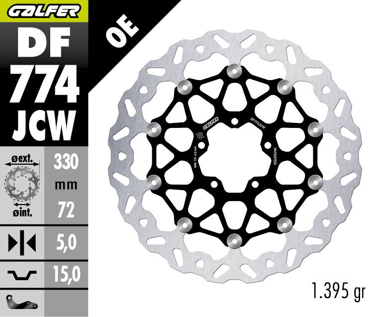 Спирачен диск FLOATECH WAVE GALFER DF774JCW — снимка 2