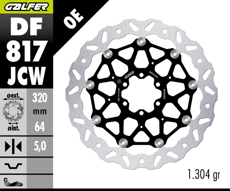 Спирачен диск FLOATECH WAVE GALFER DF817JCW — снимка 2