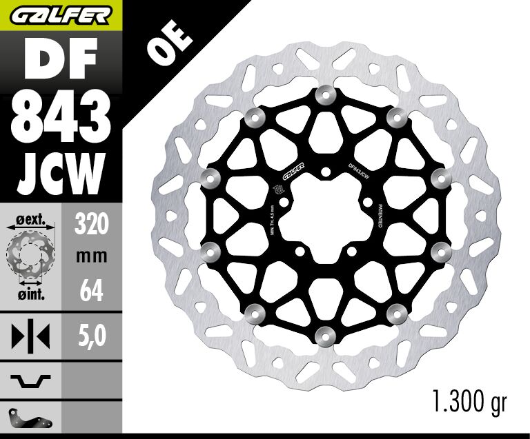 Спирачен диск FLOATECH WAVE GALFER DF843JCW — снимка 2