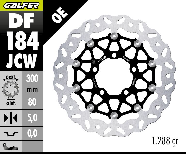 Спирачен диск FLOATECH WAVE GALFER DF184JCW — снимка 2