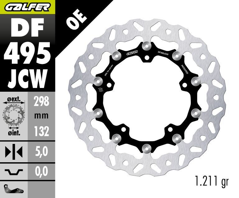 Спирачен диск FLOATECH WAVE GALFER DF495JCW — снимка 2