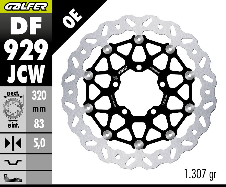 Спирачен диск FLOATECH WAVE GALFER DF929JCW — снимка 2